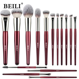 BEILI 15Pcs Professional Eyeshadow Brush Set